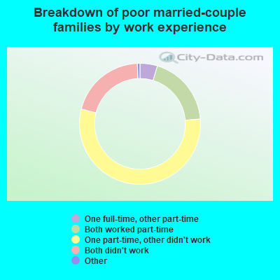 Breakdown of poor married-couple families by work experience